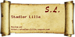 Stadler Lilla névjegykártya